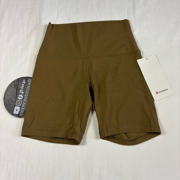 Lululemon Align High-Rise Short 6" ALSC Allspice Brown Tan Women’s Size 12 - Picture 1 of 4